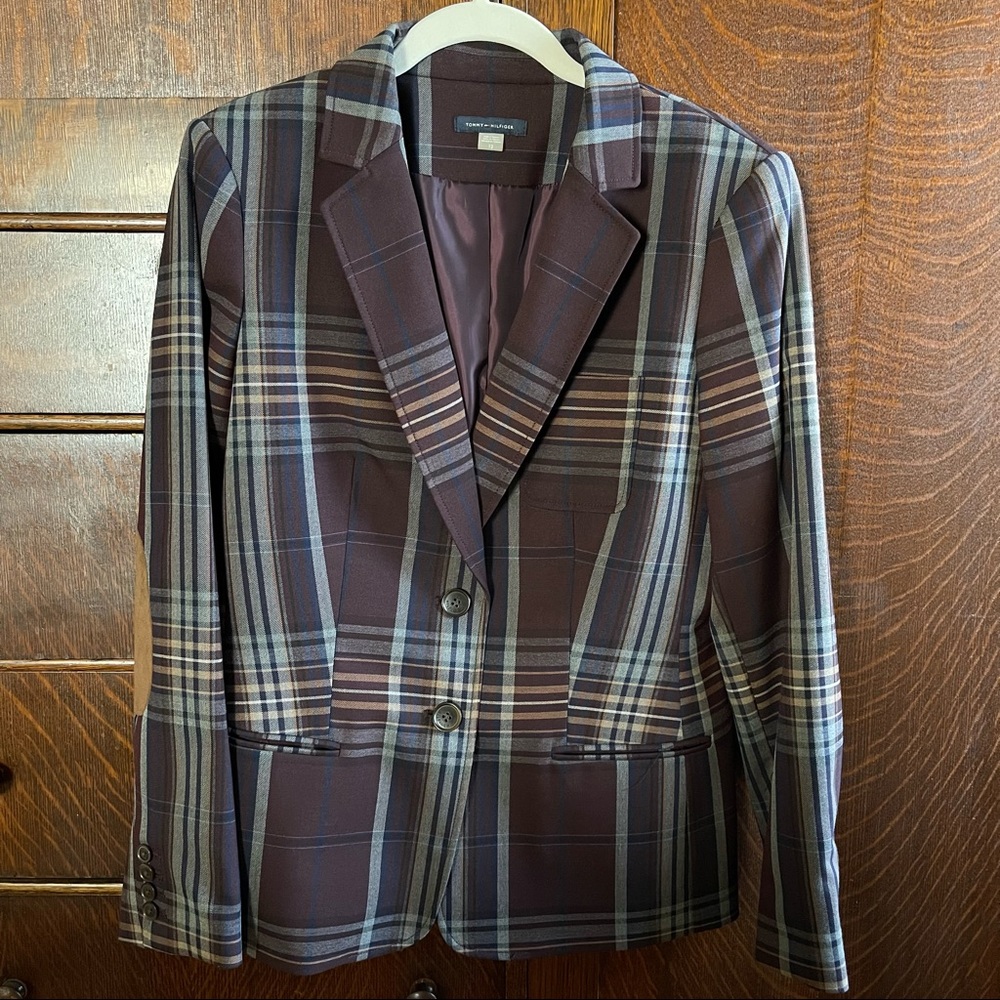Tommy Hilfiger Plaid Blazer 12